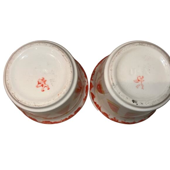 Candy Corn fall home decor set of  pottery bowls made in USA autumn - Picture 6 of 6